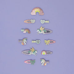 4-pack My Little Unicorn haarclipjes