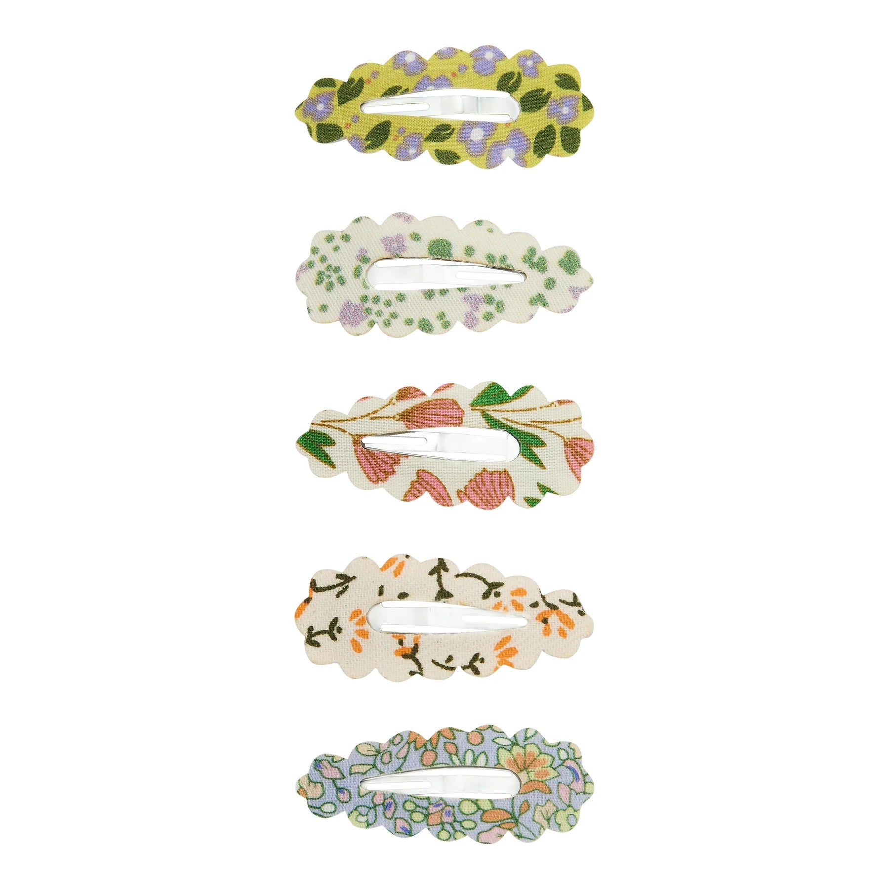 5-pack Spring Scalloped haarclipjes