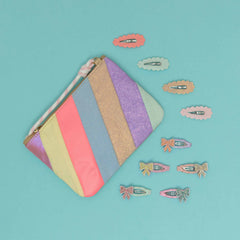 5-pack Scalloped Edge Mini haarclipjes