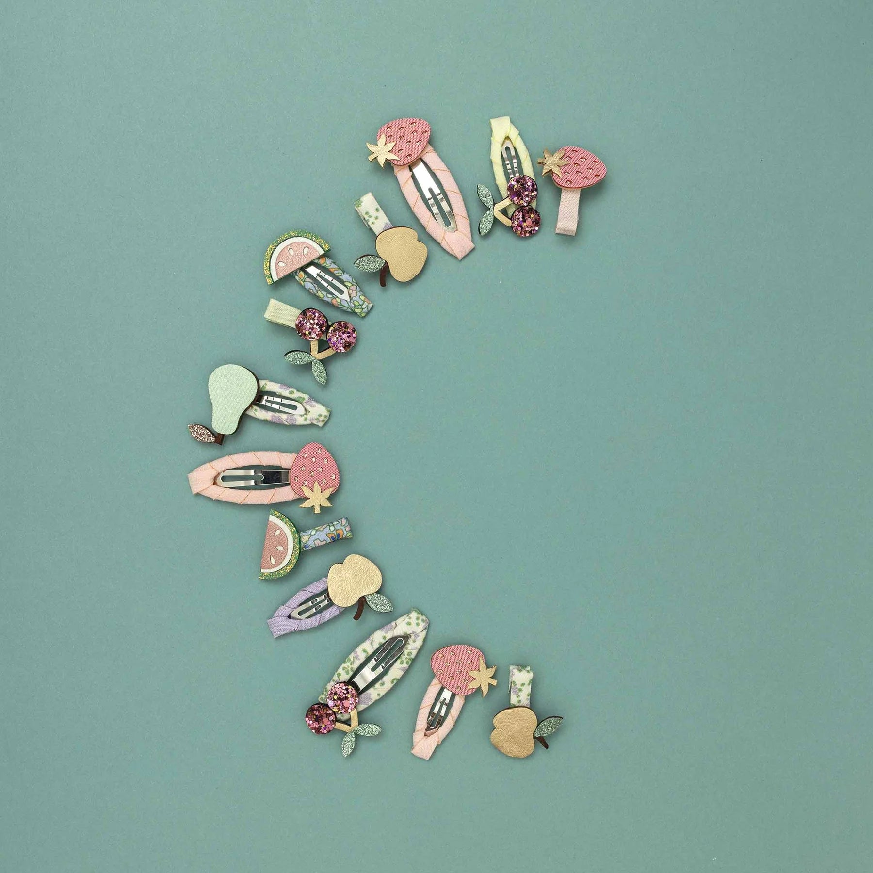 4-pack Summer Fruit haarclipjes