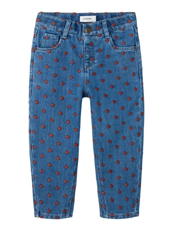 Dark Blue Denim Hearts