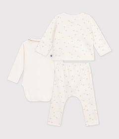 Set met tut wrap, rompertje en broekje