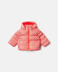 Wiggle Print / Love You Print Puffer Jas