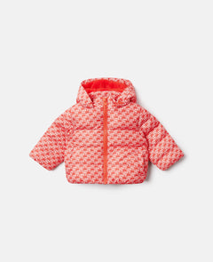Wiggle Print / Love You Print Puffer Jas