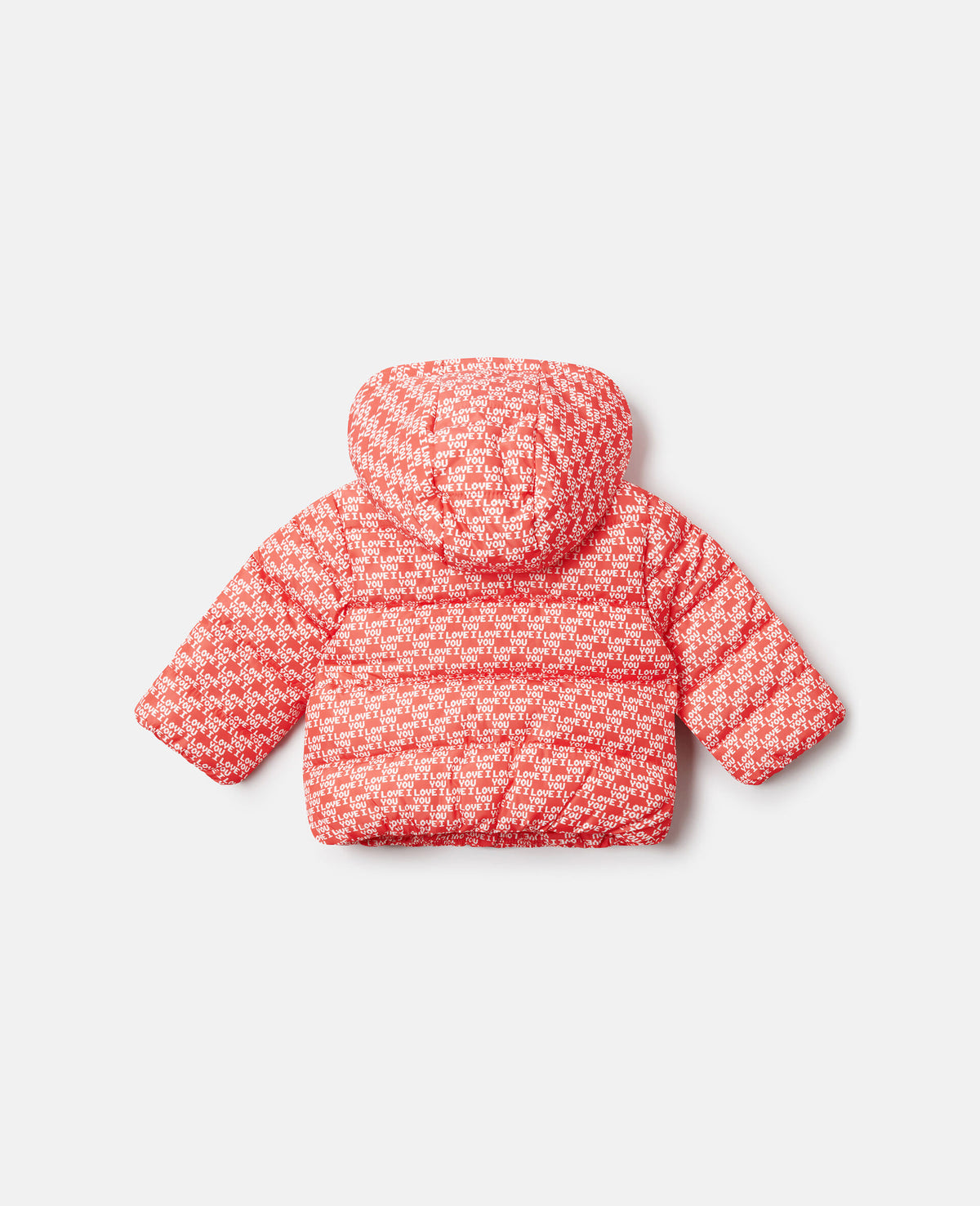 Wiggle Print / Love You Print Puffer Jas