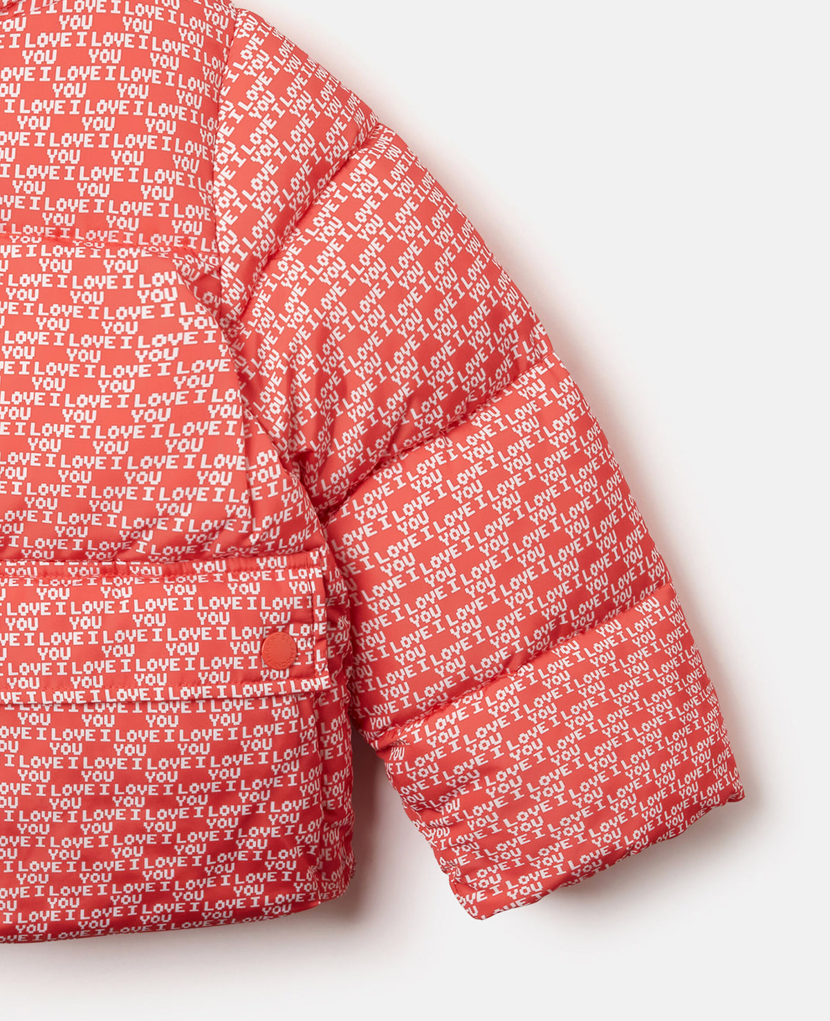 Wiggle Print / Love You Print Puffer Jas