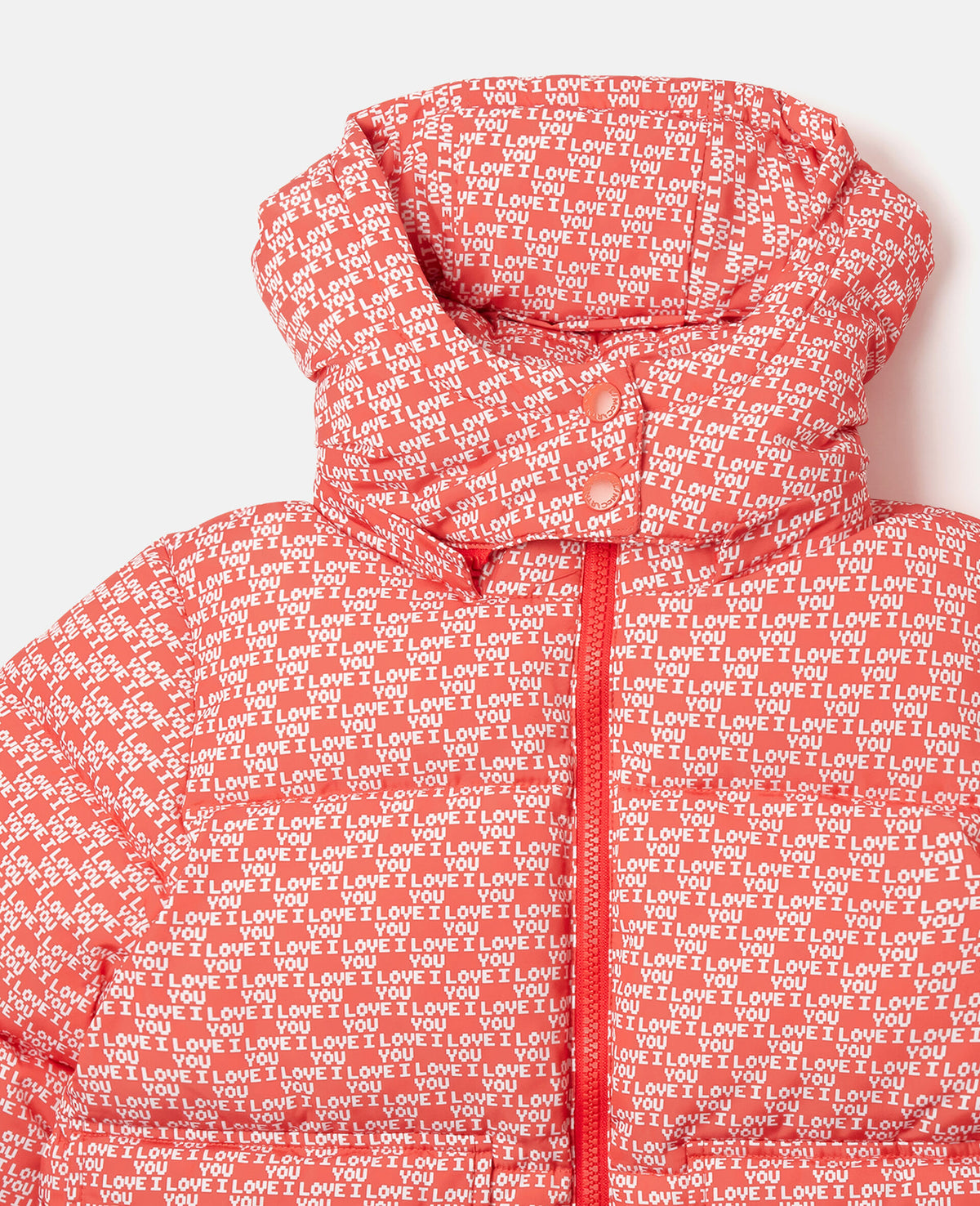 Wiggle Print / Love You Print Puffer Jas