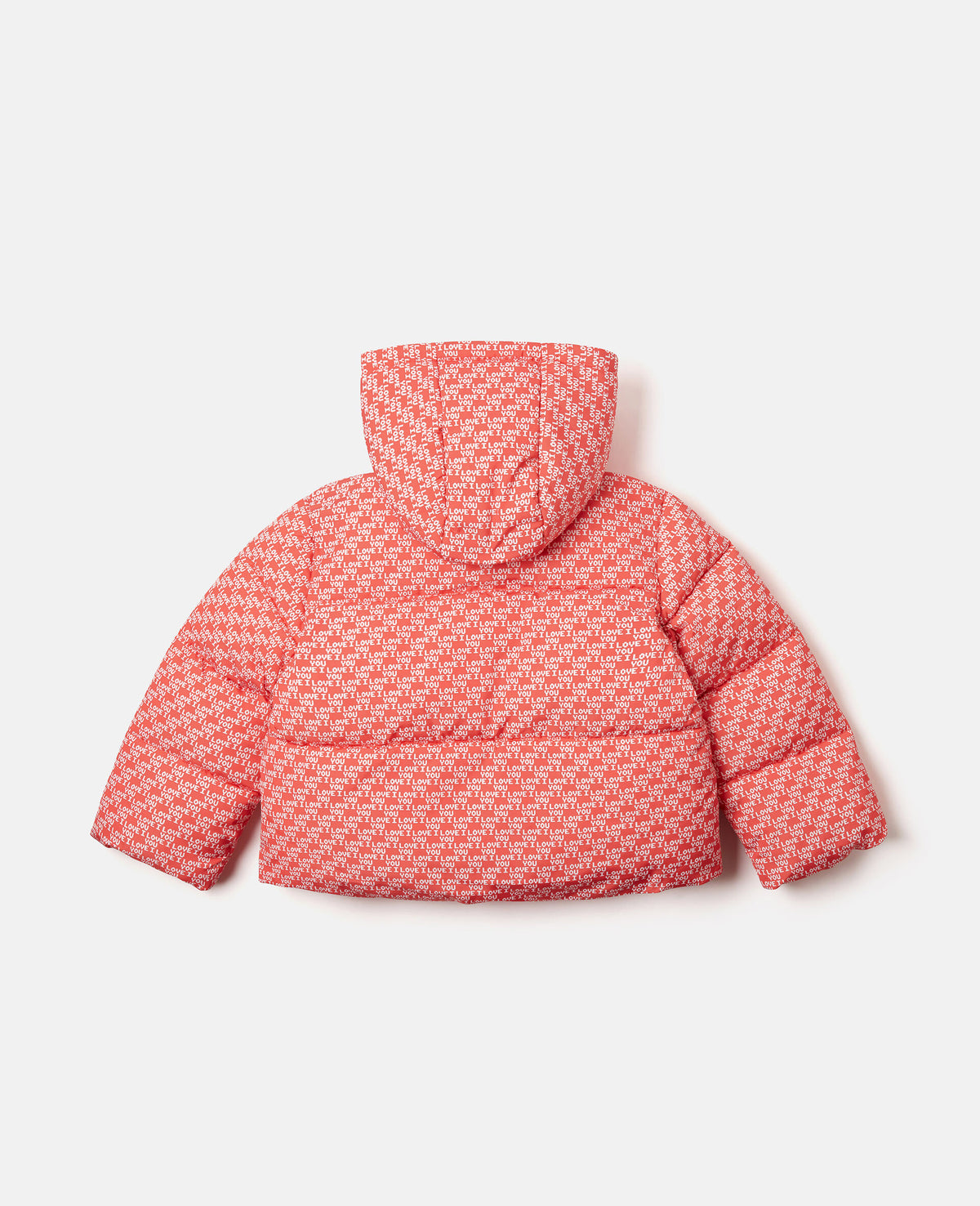 Wiggle Print / Love You Print Puffer Jas