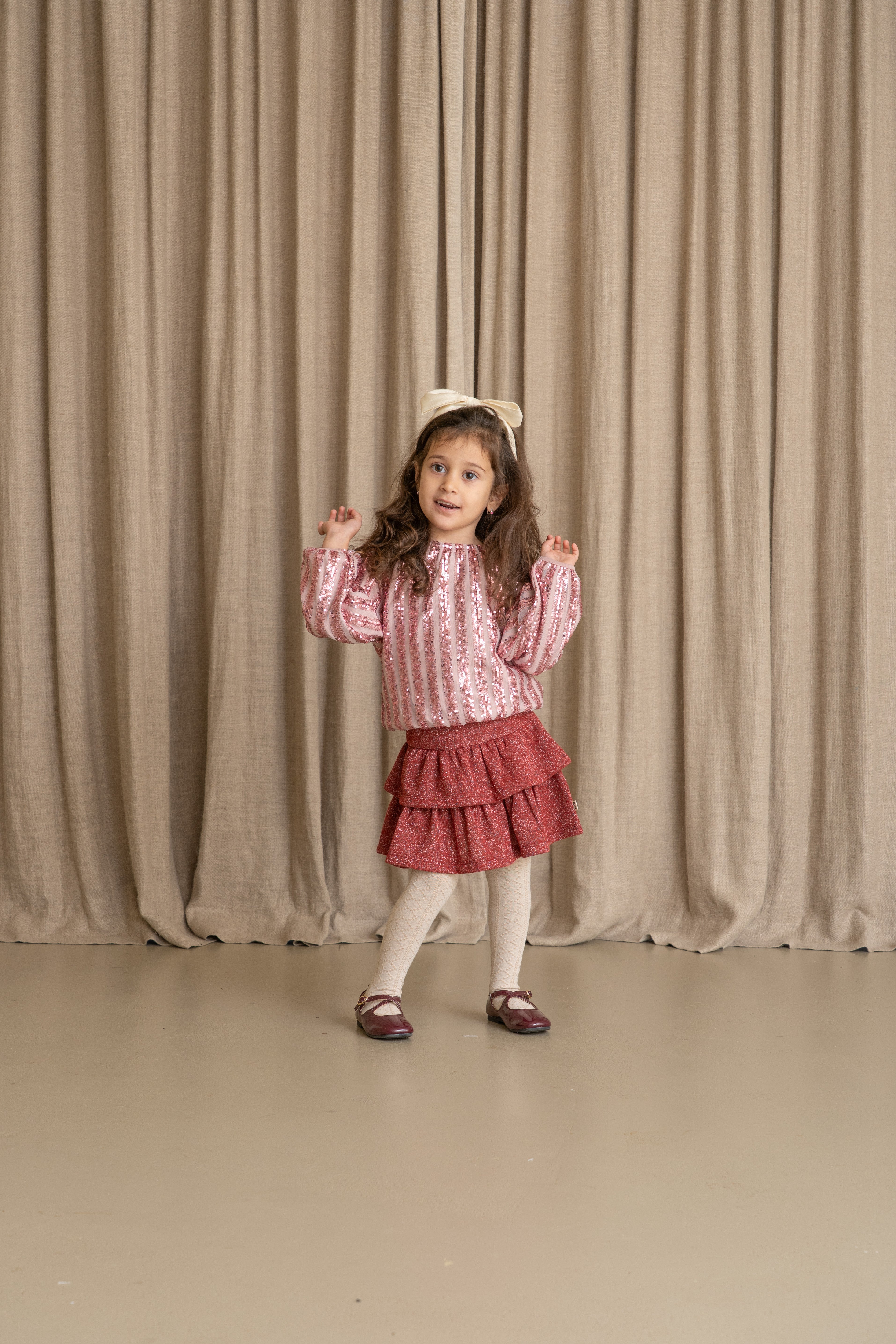 Puff Balloon Sequins Sweater