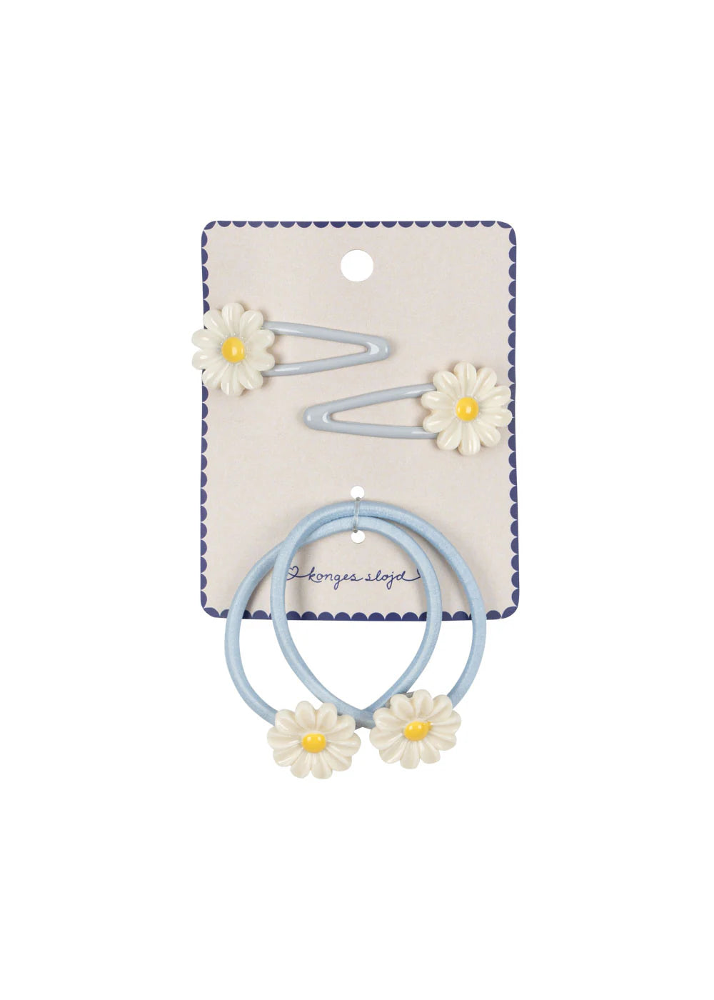4-pack Daisy haarclipjes en elastiekjes