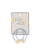 4-pack Daisy haarclipjes en elastiekjes