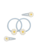 4-pack Daisy haarclipjes en elastiekjes