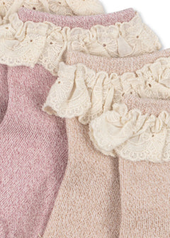 2-pack Glitter Frill Sokken