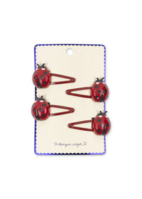 4-pack Ladybug haarclipjes