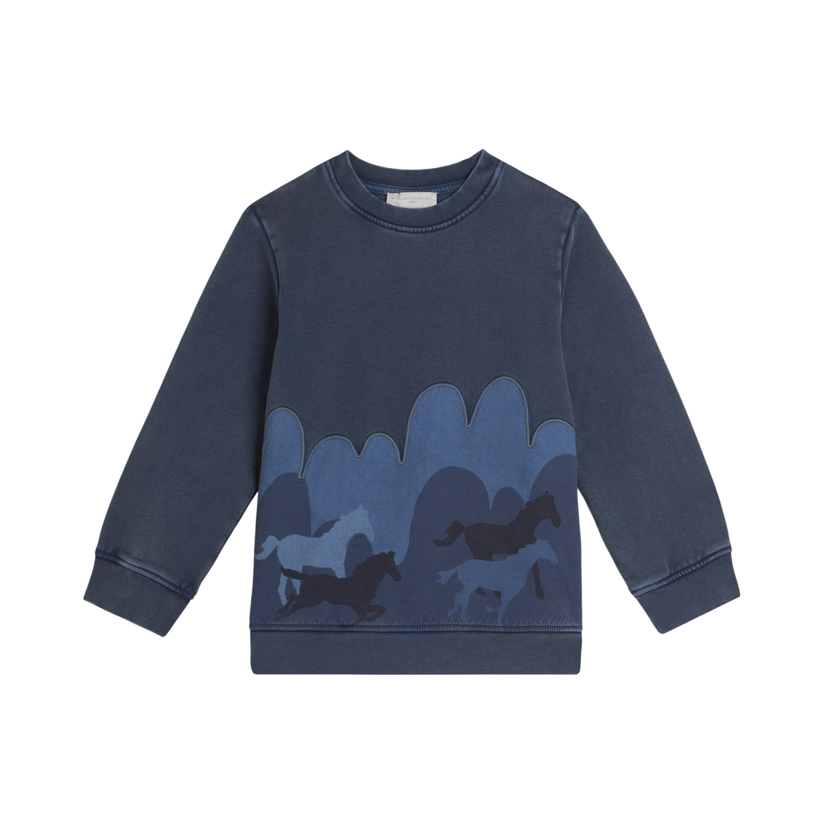 Blue Horse Graphic Sweater