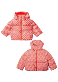Wiggle Print / Love You Print Puffer Jas