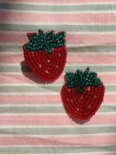 2-pack Strawberry Beaded haarclipjes