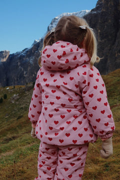 Kinderjas roze met hartjes