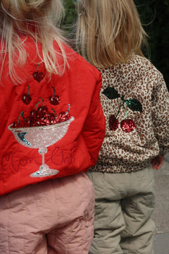 Juno Printed Sequin Bomber Jas