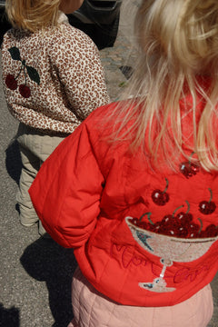 Juno Printed Sequin Bomber Jas