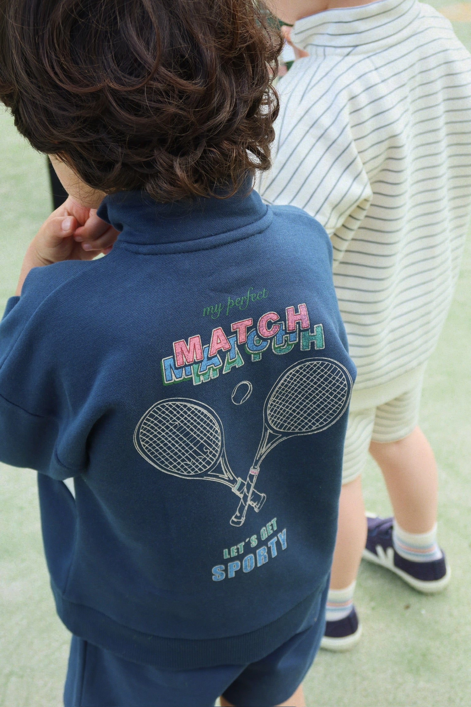 Lou Stripe Half-Zip Vest