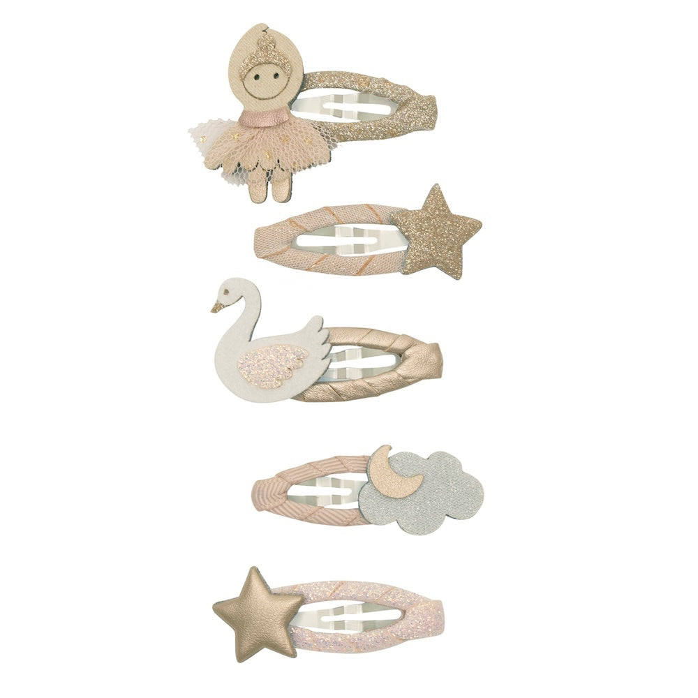 5-pack Ballerina haarclipjes
