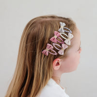 5-pack Tinkerbell Velvet strik haarclipjes