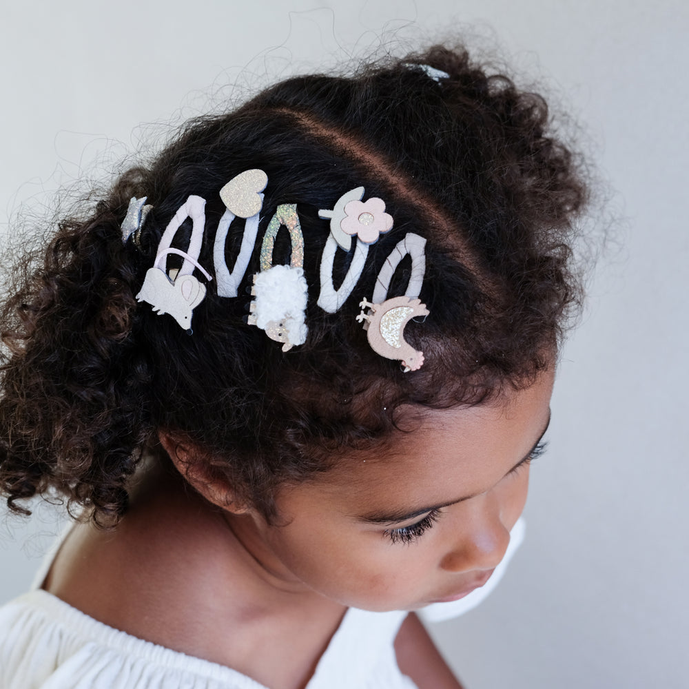 5-pack Boerderij Dieren haarclipjes