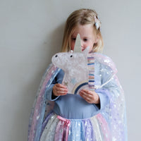 4-pack Winged Unicorn & Rainbow haarclipjes