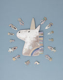 4-pack Winged Unicorn & Rainbow haarclipjes