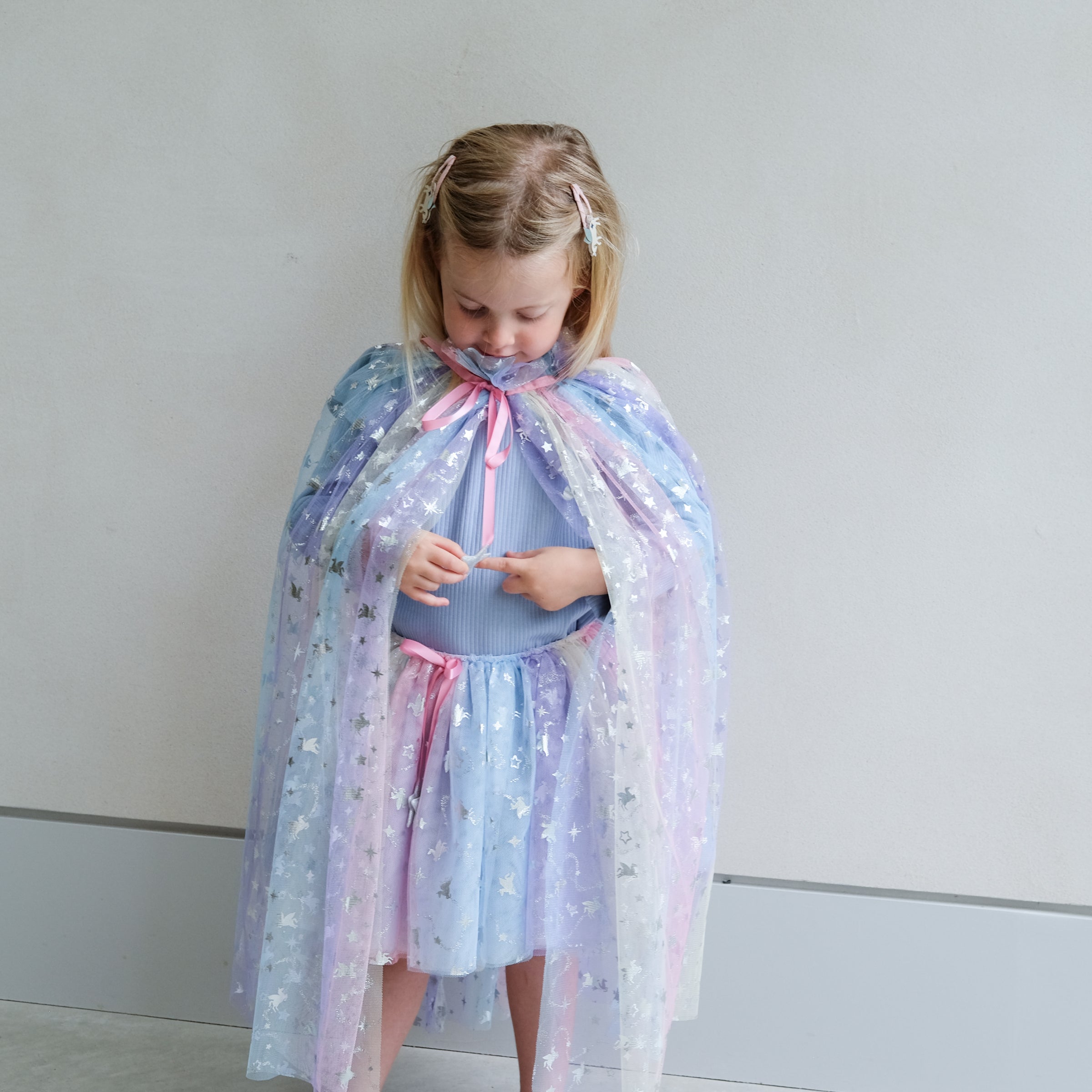 4-pack Winged Unicorn & Rainbow haarclipjes