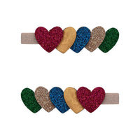 2-pack Jazzy Layered Heart haarclipjes