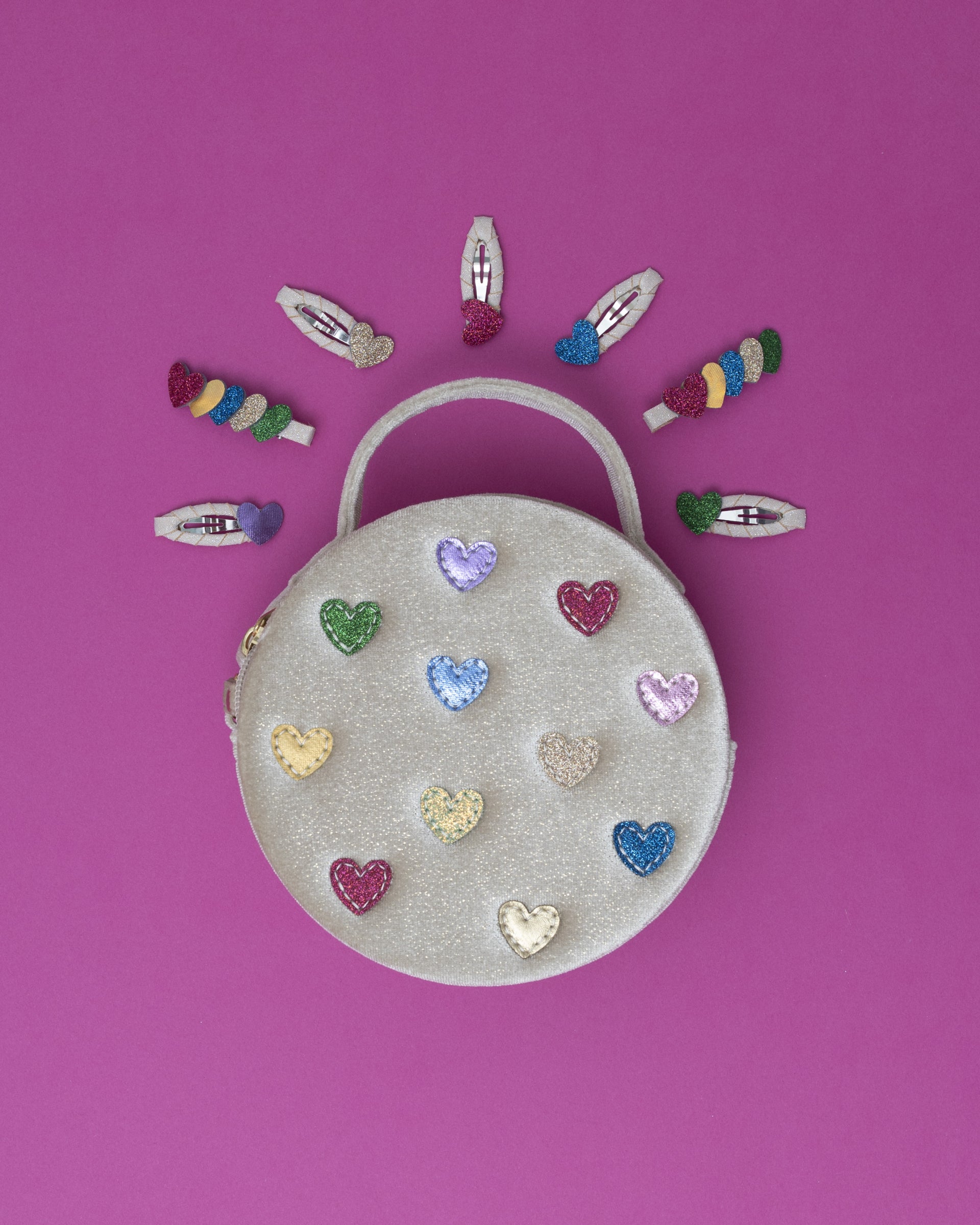 2-pack Jazzy Layered Heart haarclipjes