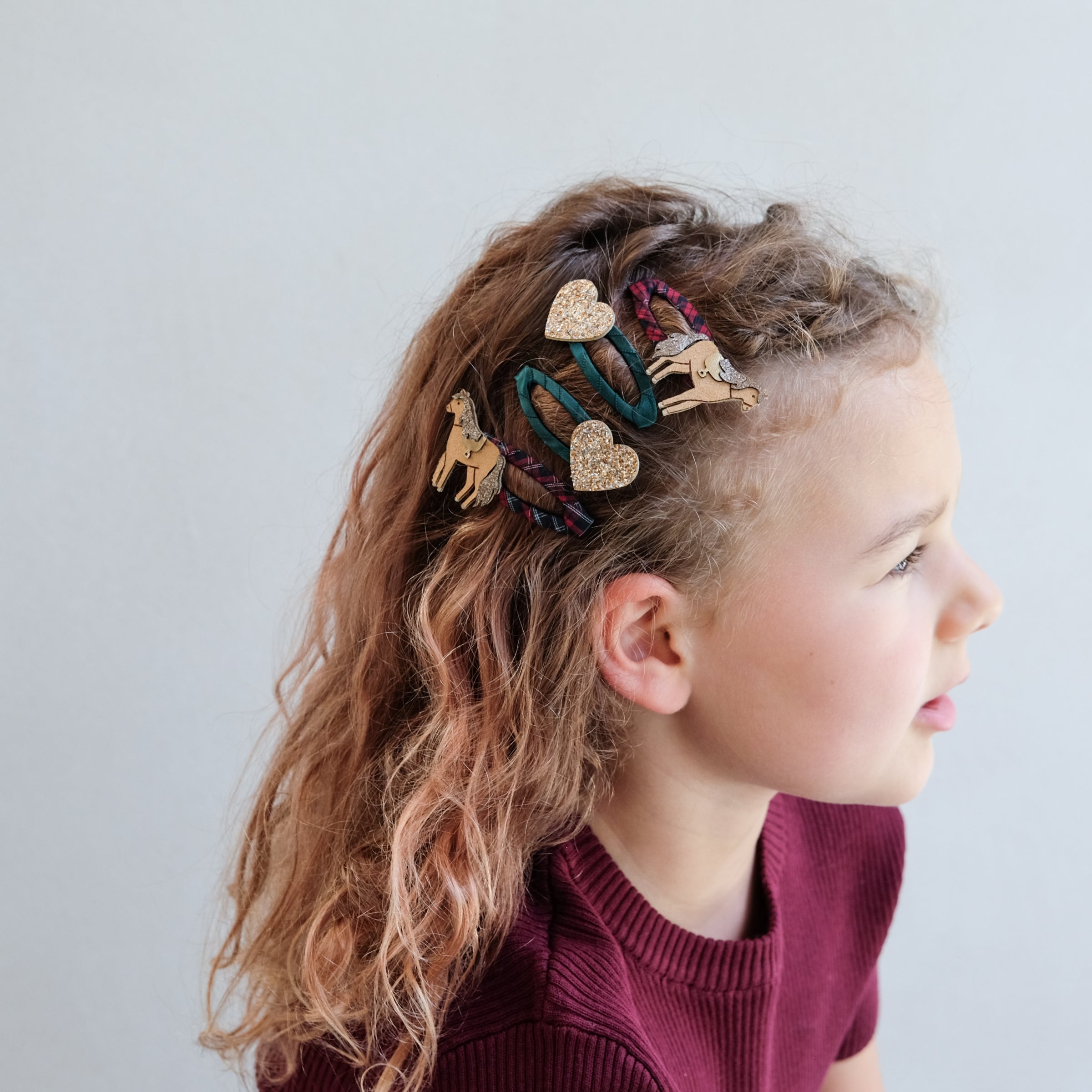 4-pack Horsey haarclipjes