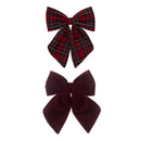 2-pack Tartan Agnes strik haarclip