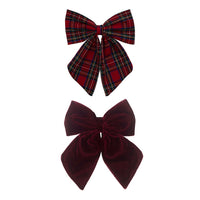 2-pack Tartan Agnes strik haarclip