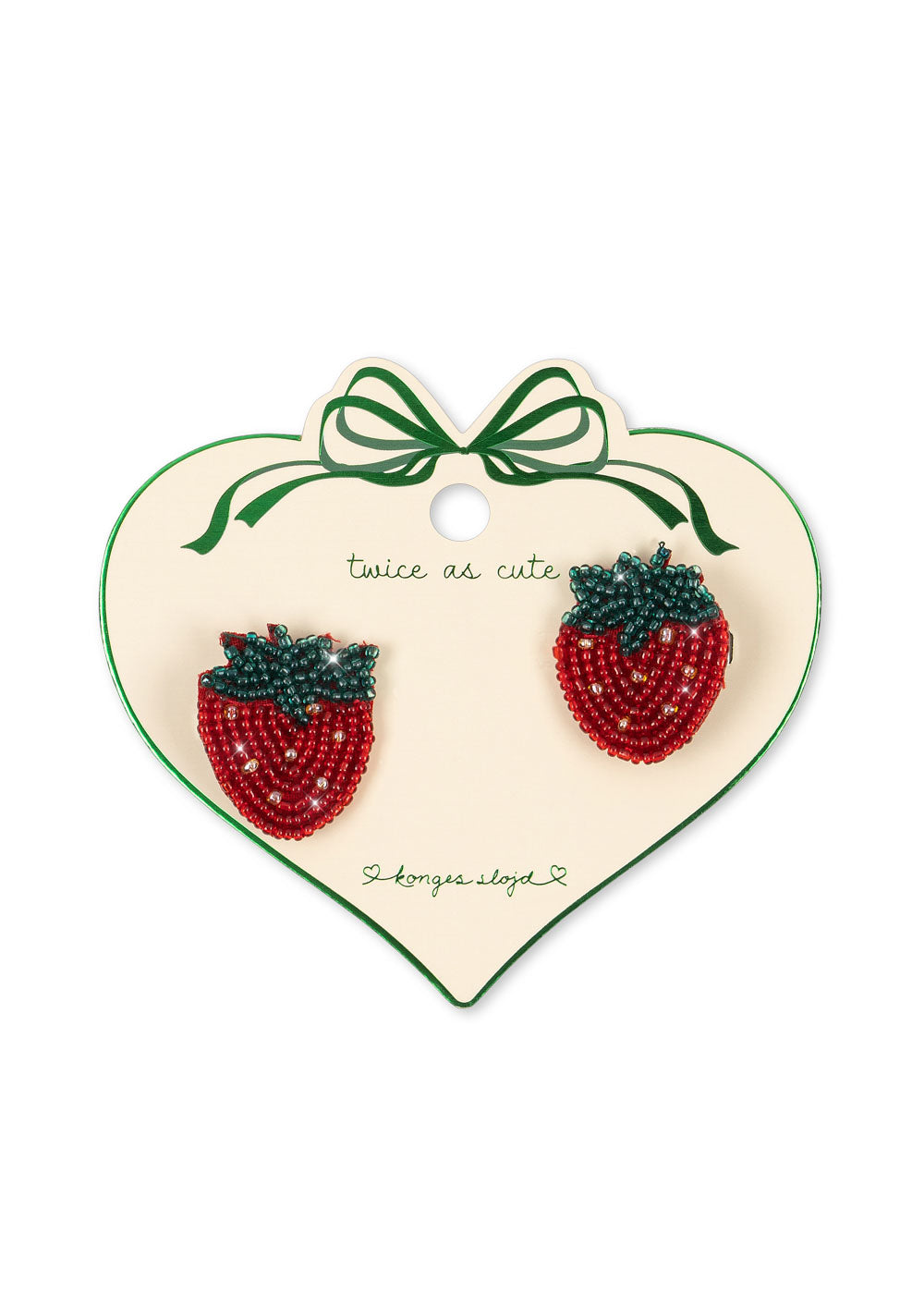 2-pack Strawberry Beaded haarclipjes