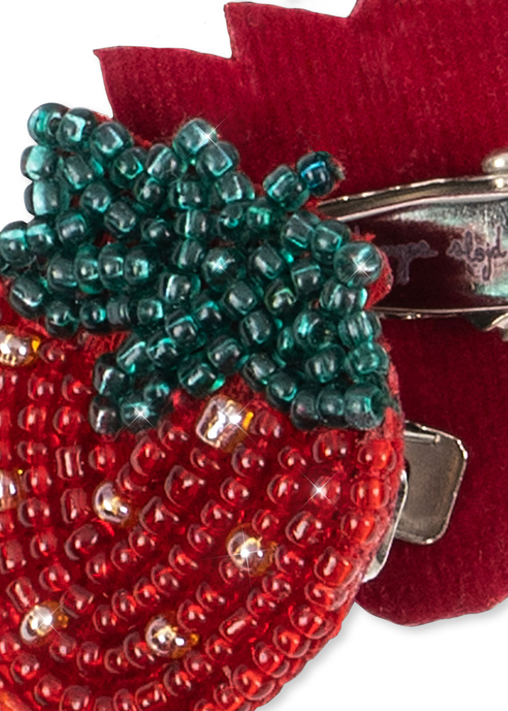 2-pack Strawberry Beaded haarclipjes