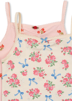Basic 2-pack topjes met spaghetti bandjes
