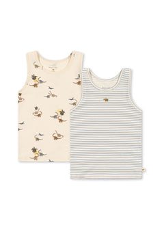 Basic 2-pack Jongens Tanktops
