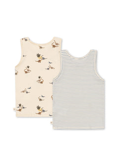 Basic 2-pack Jongens Tanktops