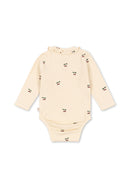 Sui Wrap Romper with ruffles
