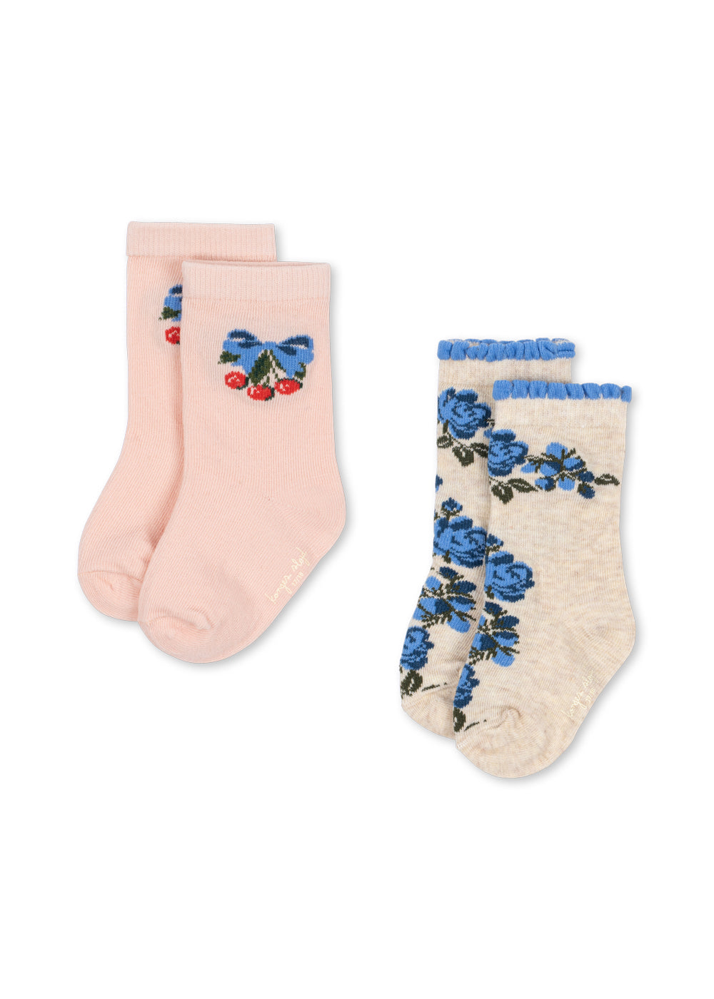 2-pack Flower & Cherry Jacquard Sokken
