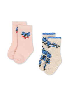 2-pack Flower & Cherry Jacquard Sokken