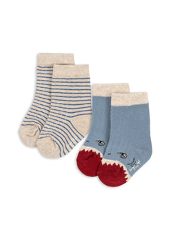 2-pack Shark Rib Sokken