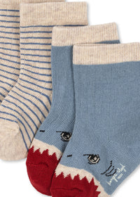 2-pack Shark Rib Sokken