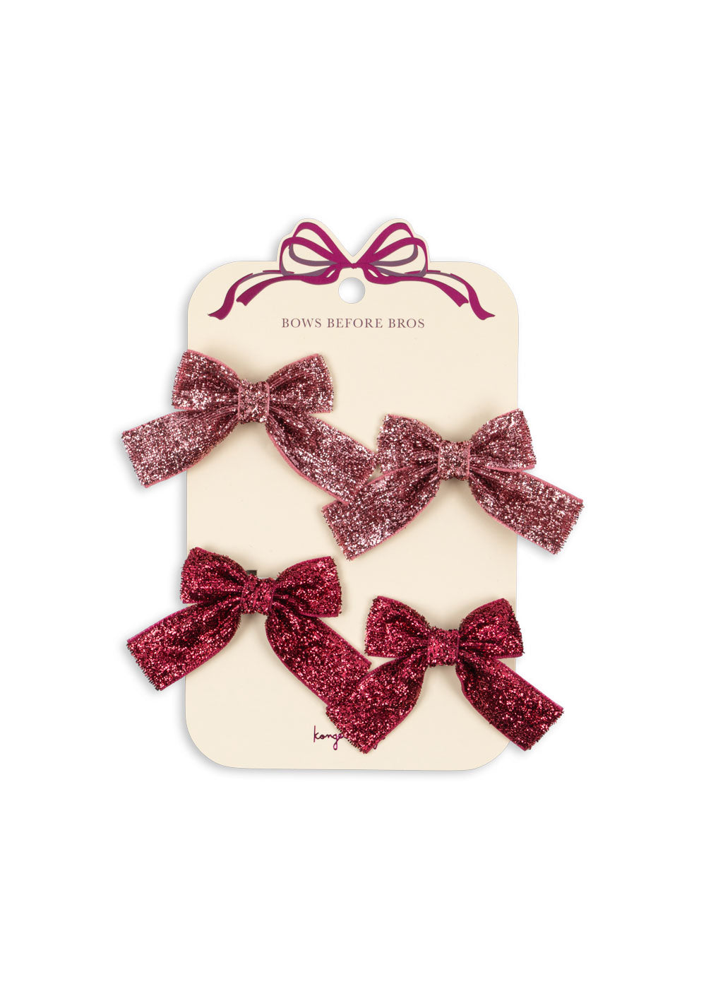 4-pack Glitter Bow haarclipjes