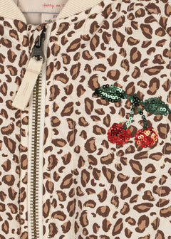 Juno Printed Sequin Bomber Jas