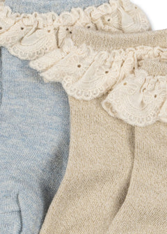 2-pack Glitter Frill Sokken