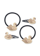 4-pack Swan haarclipjes en elastiekjes
